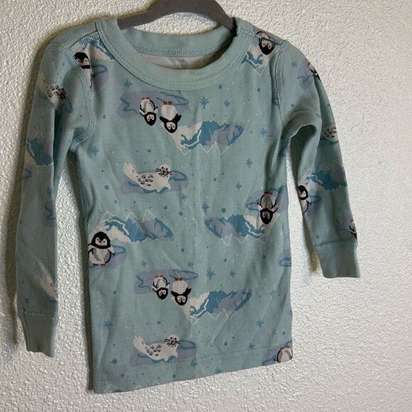 Hanna Andersson- moon and back- artic penguin print -pajama top- 2T - Picture 1 of 5